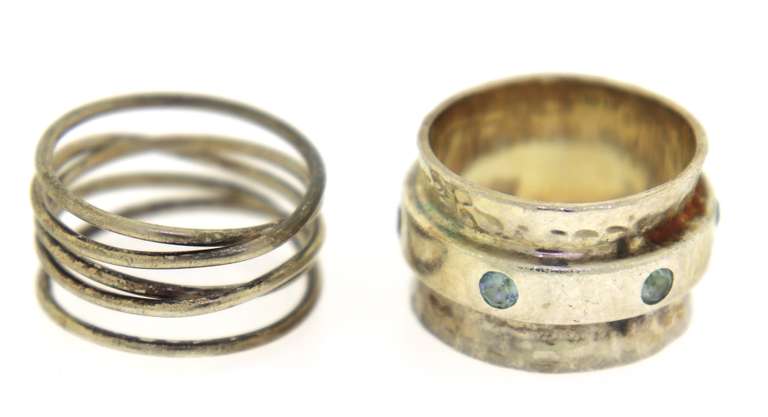 Lot of 2 Sterling Silver Rings