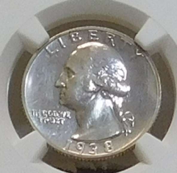 1938 PROOF Wash Qtr NGC PF-62 Brilliant