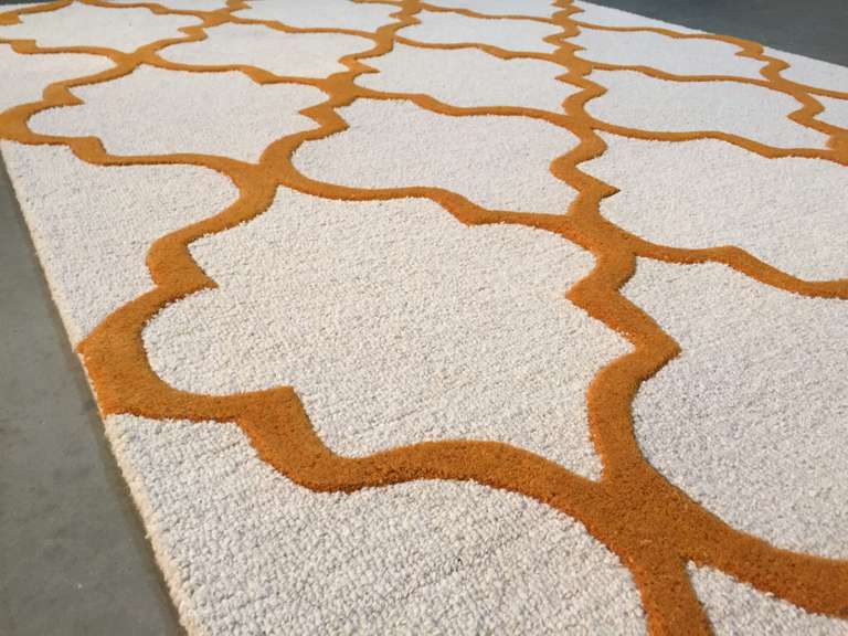 DECORATIVE MODERN WOOL RUG 5X8