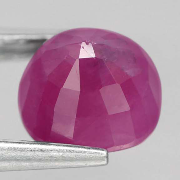 Glistening violet red 2.43ct UNHEATED Ruby