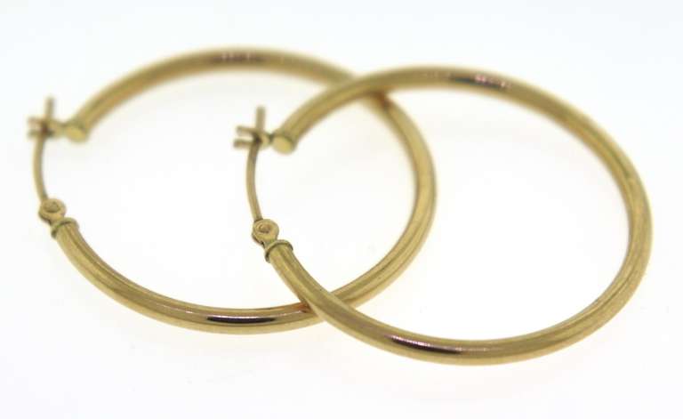 Nice Yellow Gold Hoop Earrings