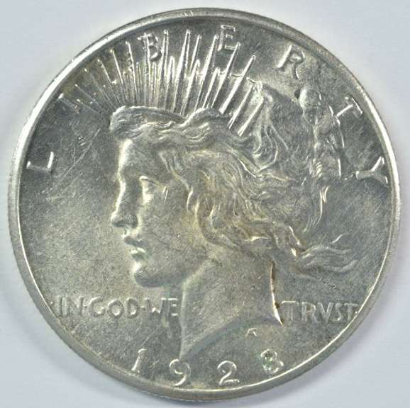 Great virtual BU 1928-S Peace Silver Dollar. Key date