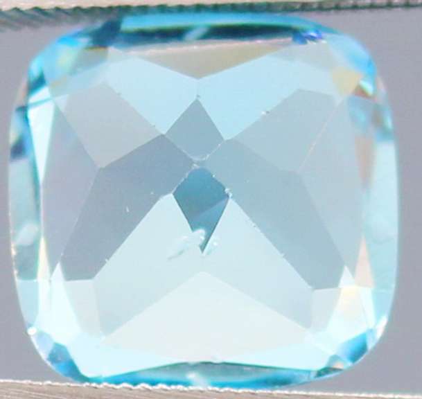Vivid! 6.62ct cushion cut Swiss blue Topaz