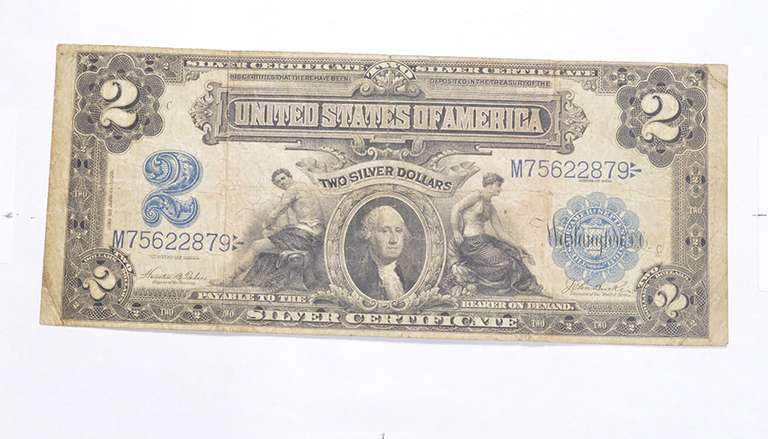 1899 $2.00 Silver Certificate - Large Note