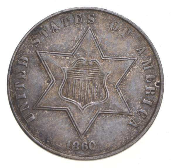 1860 Silver Three-Cent Piece