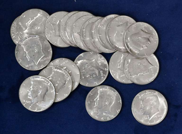 Roll Of 20 BU 1966 40 % Half Dollars