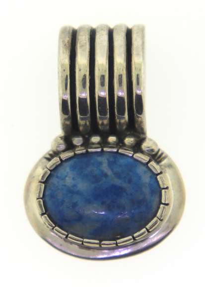 Vintage 925 Sterling Silver Lapis Pendant