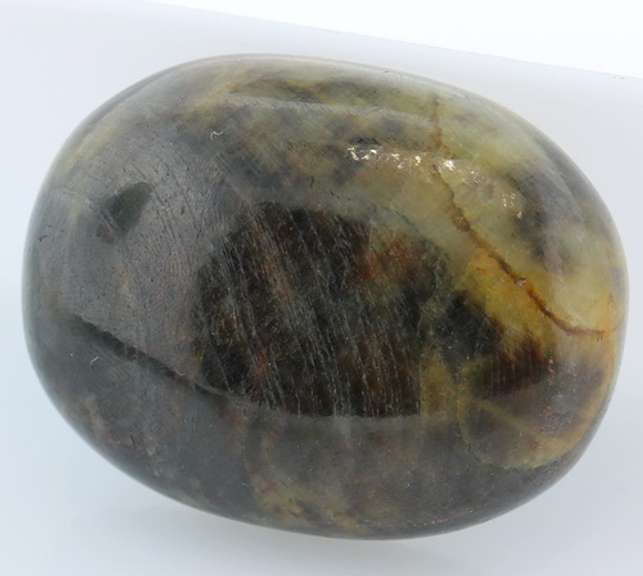 Stunning 451ct untreated black and yellow Sapphire cabochon