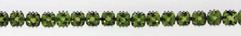 Sterling Silver Peridot Tennis Bracelet