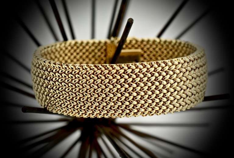 Outstanding Heavy 14K Woven Bracelet
