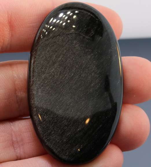 Gorgeous! 84.29ct silver sheen American Obsidian