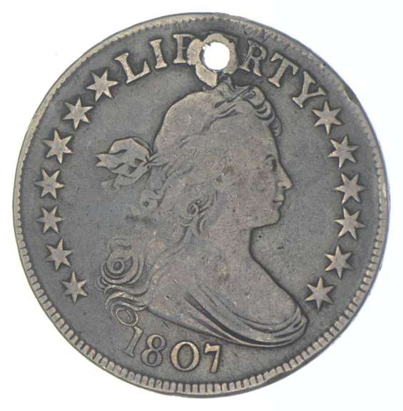 1807 Draped Bust Half Dollar - Holed