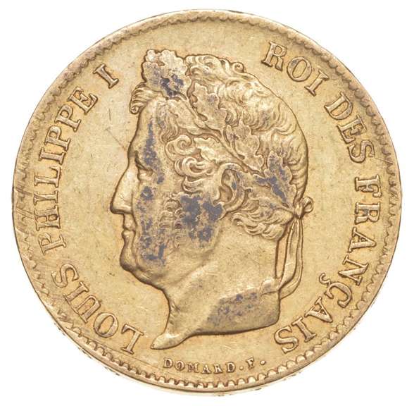 1834 France 40 Francs - World Gold Coin LOUIS PHILIPPE I