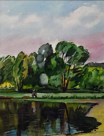 Fantastic Nikolay Basov Original Watercolor