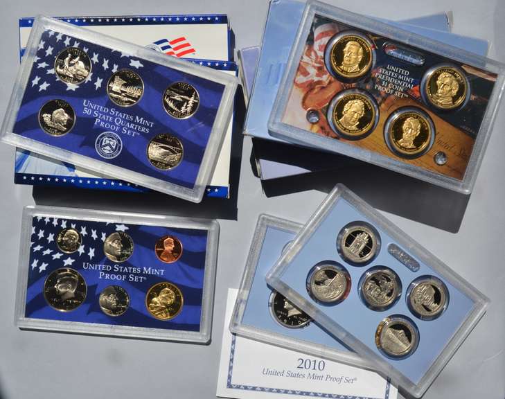 2 Each 2005 & 2012 US Mint Proof Sets.