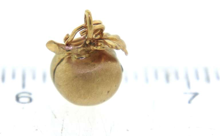 Precious 14kt Yellow Gold Apple Charm