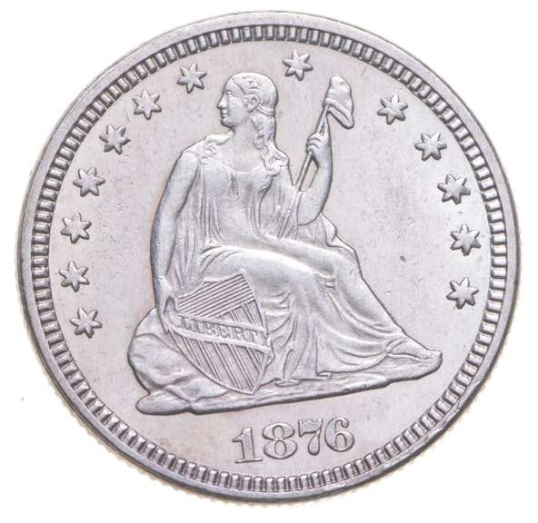 1876 Seated Liberty Quarter