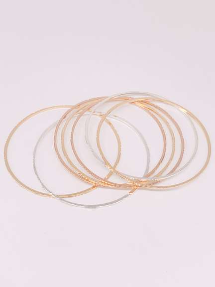18kt Gold Plated Bangle Bracelet Set
