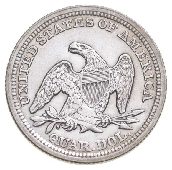 1858 Seated Liberty Quarter