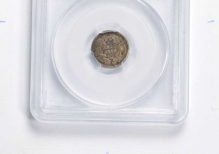 AU58 1871-S Seated Liberty Half Dime - Graded PCGS