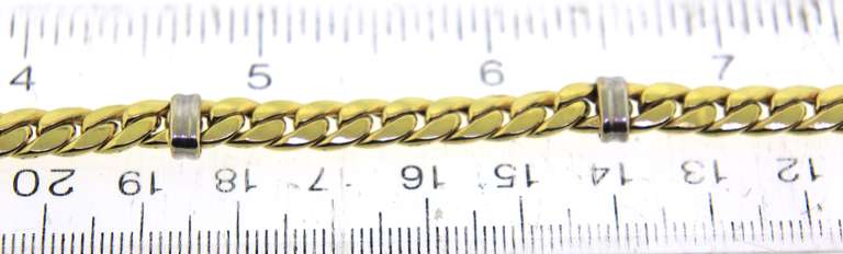 Unmatched Yellow Gold Curb Link Station Necklace