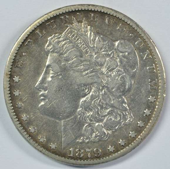Ultra rare key date 1879-CC Morgan Silver Dollar in XF