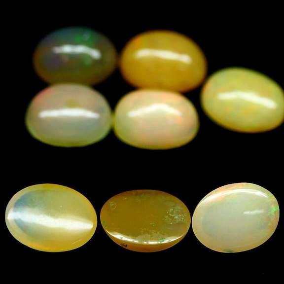 Unheated! 9.86ct multi-color Ethiopian opal set