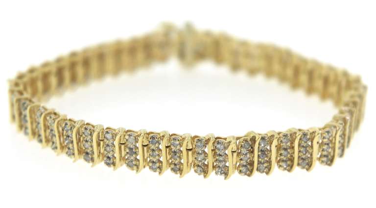 Favorite Yellow Gold Diamond S Link Bracelet