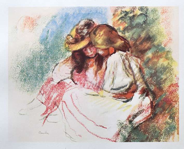 Pierre Auguste Renoir, Two Little Girls Reading