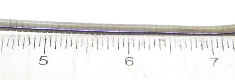 Simple 14kt White Gold Omega Bracelet