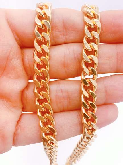 18kt Gold Plated Miami Cuban Link Chain Necklace