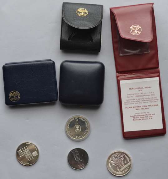 4 Israel Silver Comm Coins