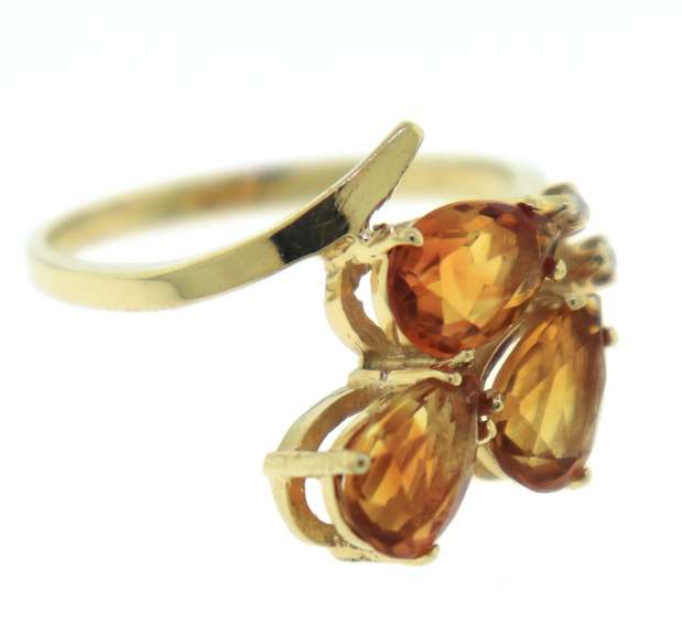 Romantic Yellow Gold Citrine Ring