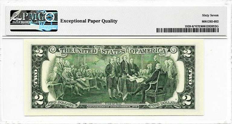 Exceptional Gem Crisp 2009 Dallas $2 Star Replacement Note PMG 67 EPQ!