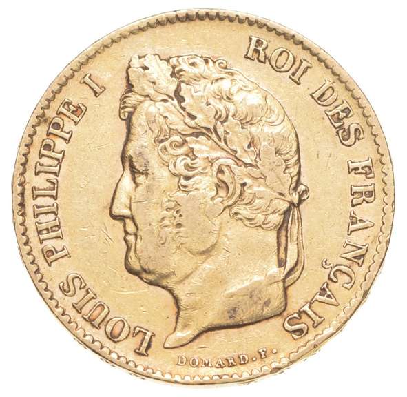 1834 France 40 Francs - World Gold Coin LOUIS PHILIPPE I