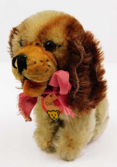 Vintage Steiff Cockie Mohair Dog, US Zone Germany