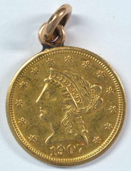 1907 US $2.50 Liberty Gold Piece as Love Token