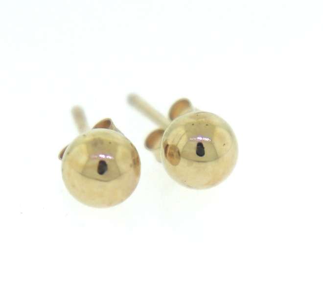 Nice Yellow Gold Ball Earrings
