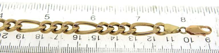Italian Yellow Gold Figaro Bracelet