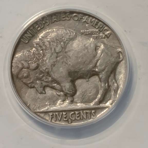 1915 D AU 50 Buffalo Nickel
