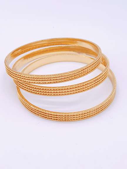 18kt Gold Plated Bangle Bracelet Set