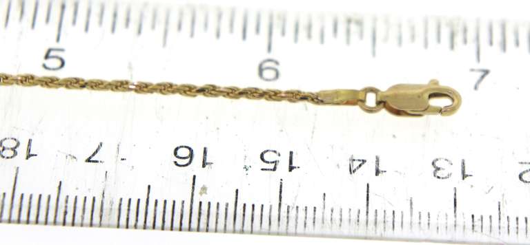 Simple Yellow Gold Rope Bracelet