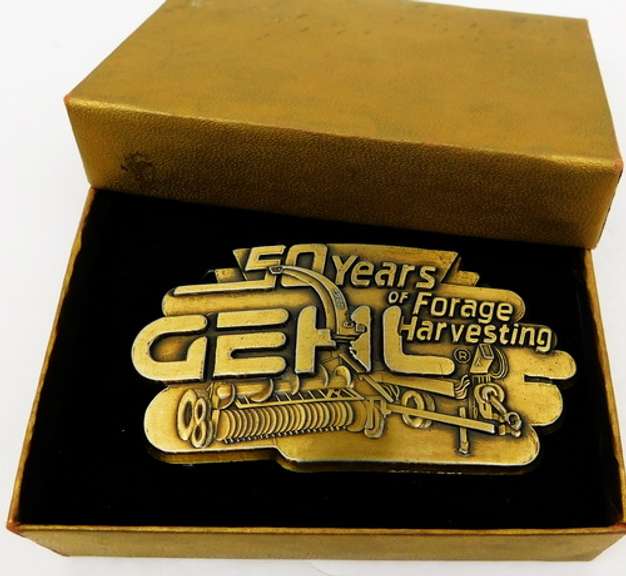Vintage Gehl Forage Harvesting Belt Buckle w/Box