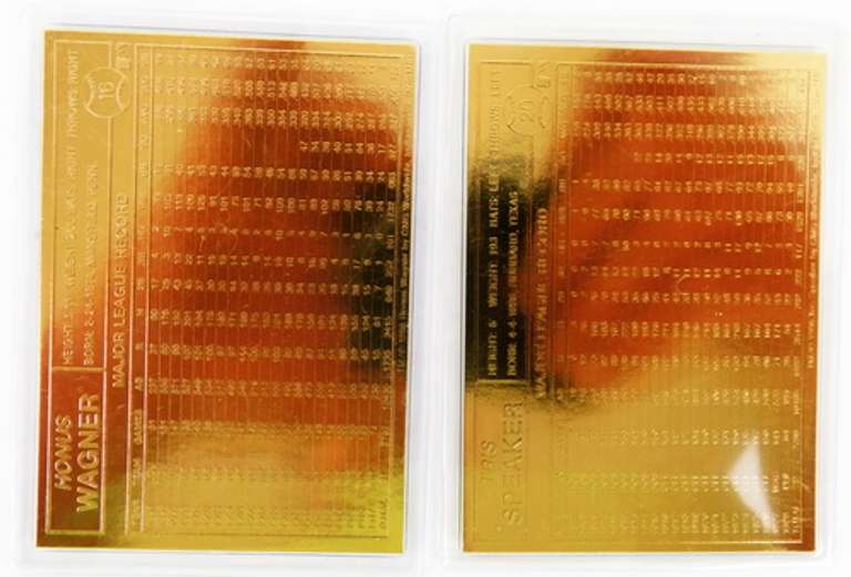 2 -22KT Gold Foil Baseball Cards