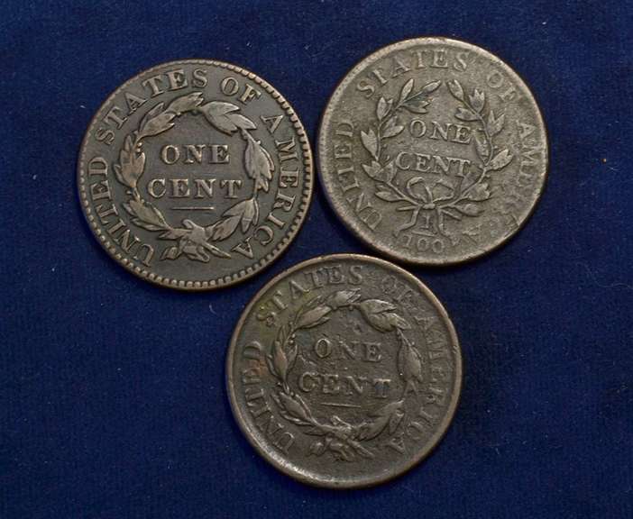 Lot OF 3 Large Cents , 1829 Large Letters ,and 1817