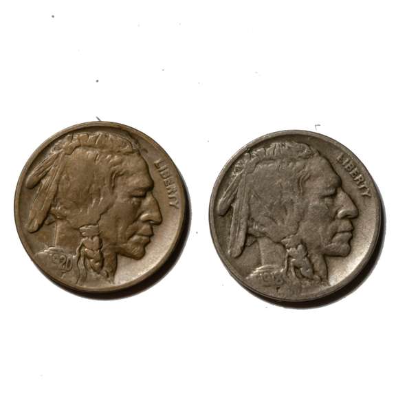 1918 D 1920 D Buffalo Nickels