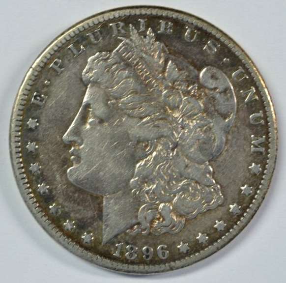 Sharp key date 1896-S Morgan Silver Dollar