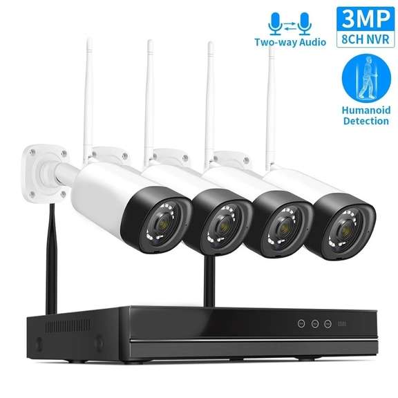 8CH 3MP 1536P Wireless CCTV Security System