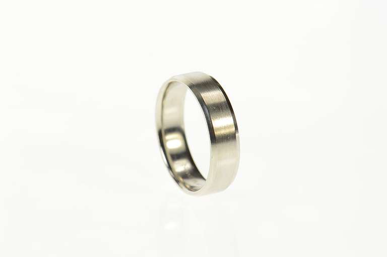 Platinum 6.0mm Classic Brushed Finish Wedding Band Ring