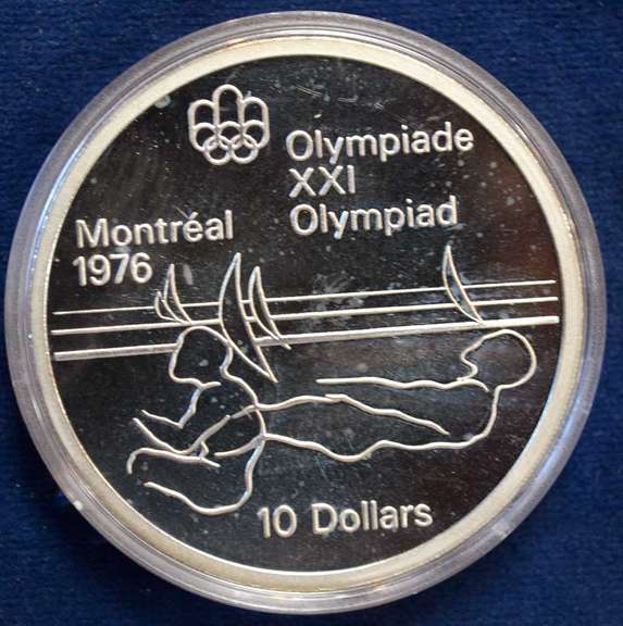 1975 Canada Proof 10 Dollar Silver Coin Sailing